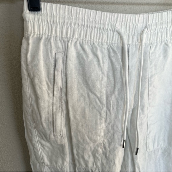 Athleta Retreat Linen Jogger Pants Calla Lily White Casual Athleisure Women’s 0 - Picture 6 of 11